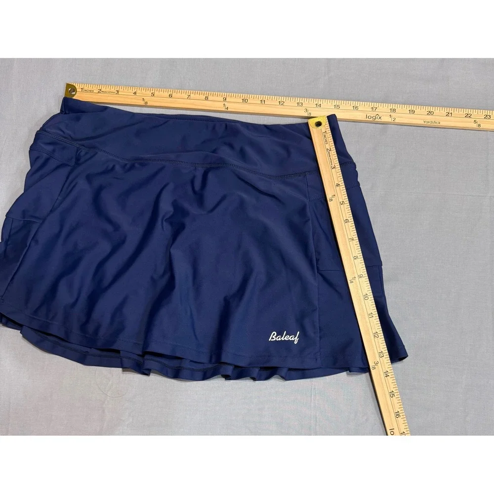 Baleaf Tennis Skort Women XL Navy Blue Pleated Athletic Golf Skirt Activewear